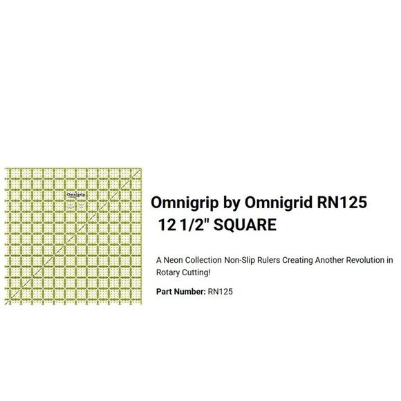 Non-Slip Square Quilting Ruler - 12.5" x 12.5" - Picture 1 of 3